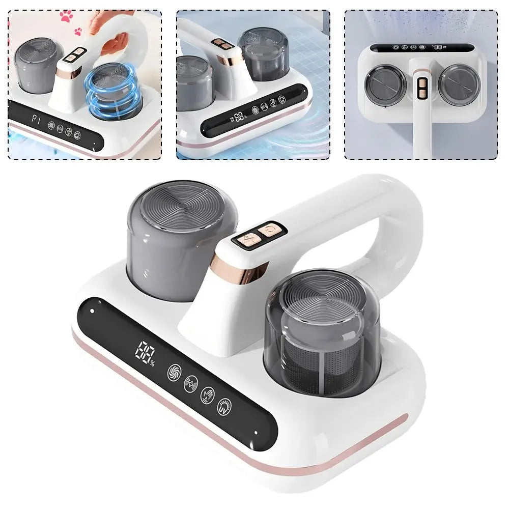 Aspirateur anti-acariens à main double réservoir sans fil U SHINER