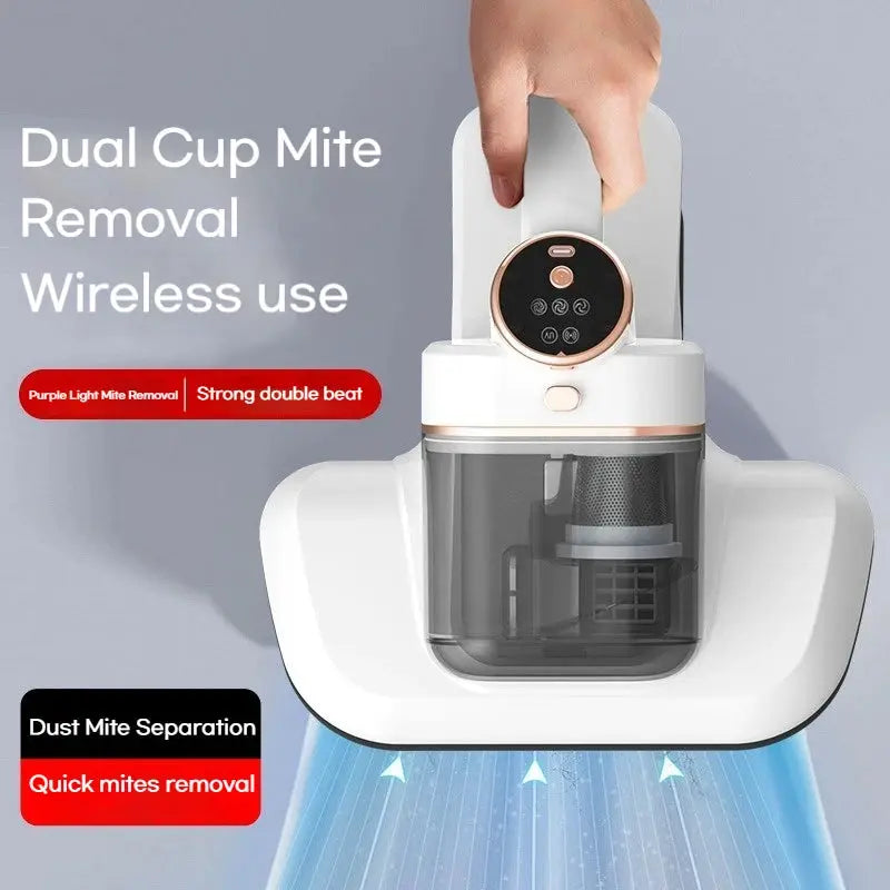 Aspirateur anti-acariens – Sans fil avec technologie ultrasons, 3 vitesses LED U SHINER